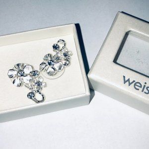 Earrings, silver, WEISE fashion Germany